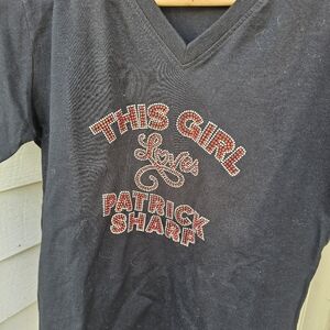 Ladies Black Bling This Girl Loves Patrick Sharp Tee